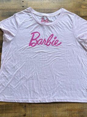 NWOT Barbie Sleep Tee Pale Pink XL